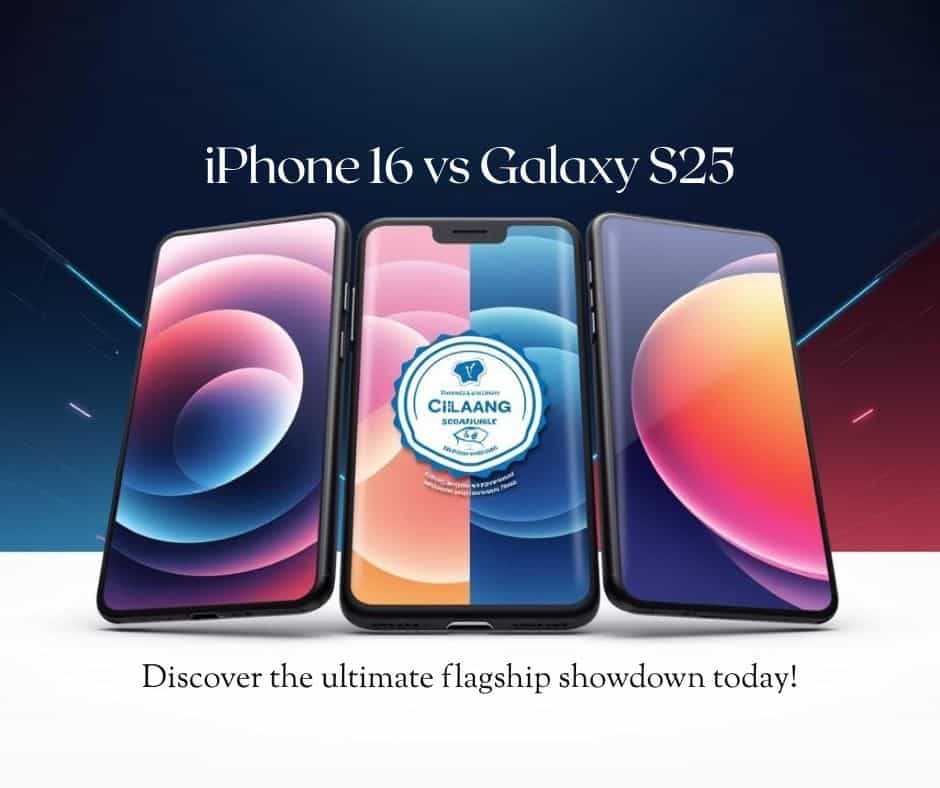 iPhone 16 vs Galaxy S25 side-by-side comparison